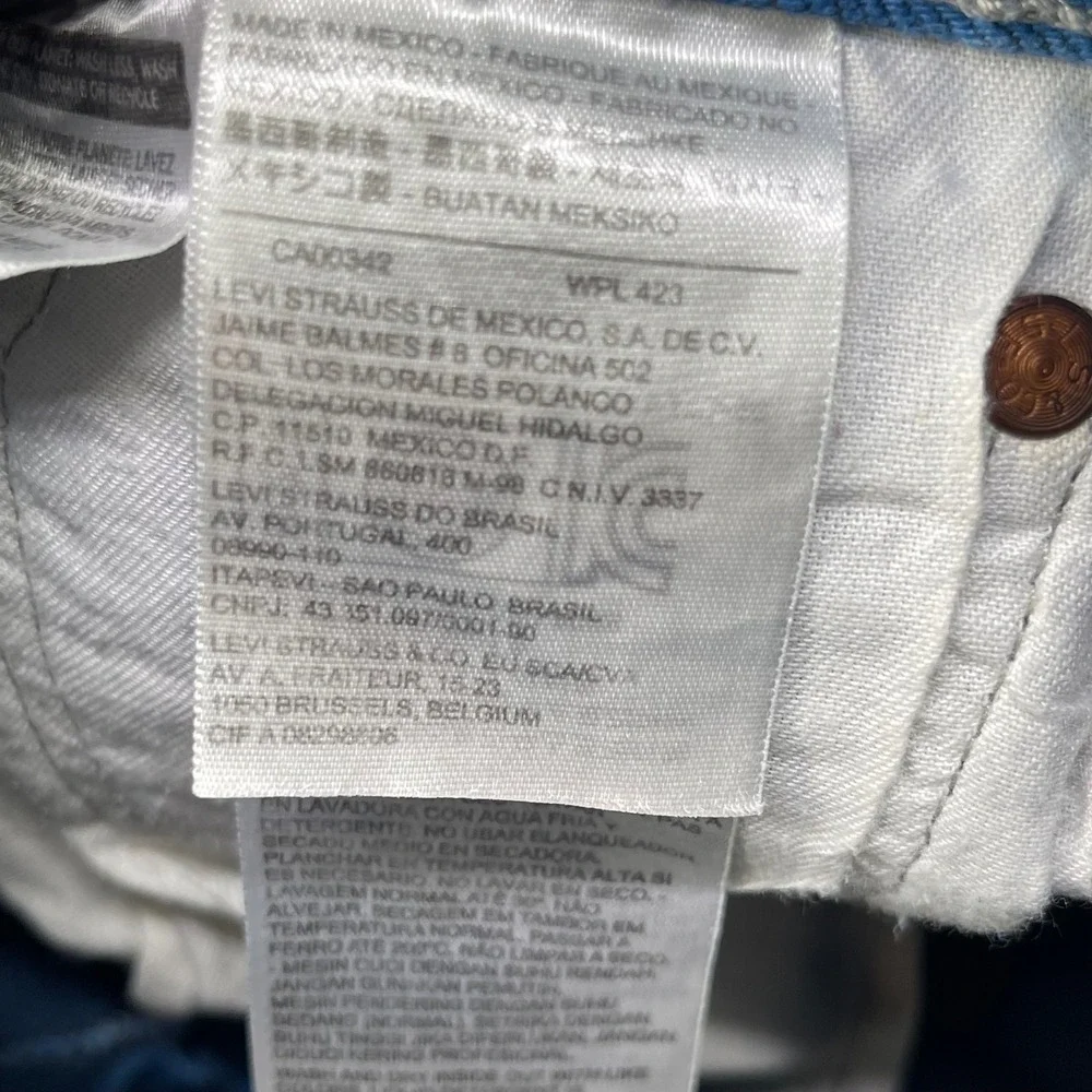 Levi's 501 Button Fly Jeans Men 35x30 Blue Teal Straight Leg (Fits 32x28) Grunge